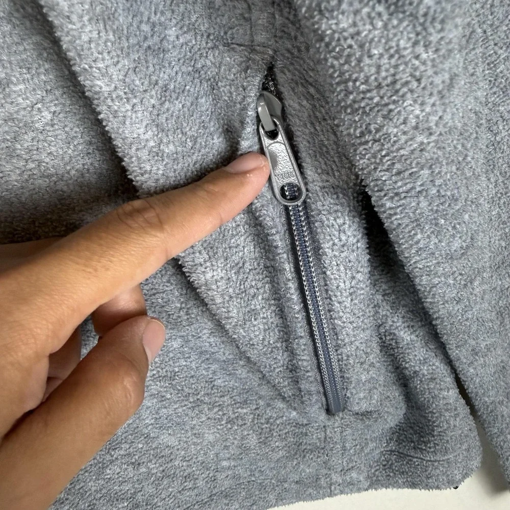 Columbia Jacket Mens XL Gray Fleece Full Zip Pockets Outdoor Hiking Casual
